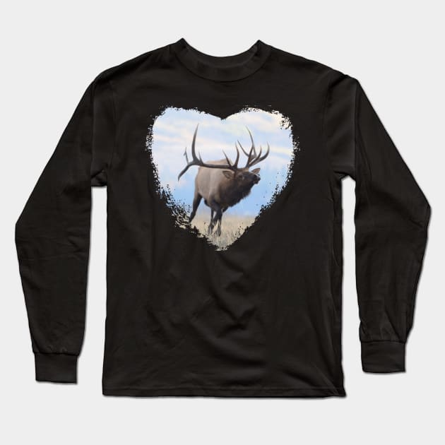 Montana Elk 1 Long Sleeve T-Shirt by Whisperingpeaks